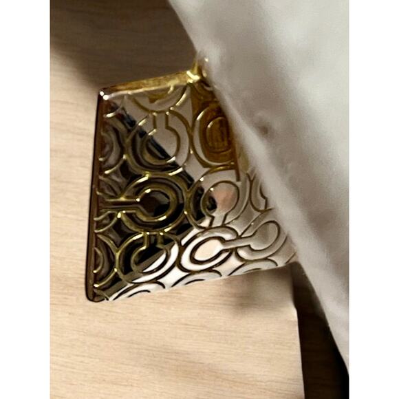 Y2K Coach 96916/96321 Gold & Crystal OP Art Necklace & Earring Set - Picture 7 of 9